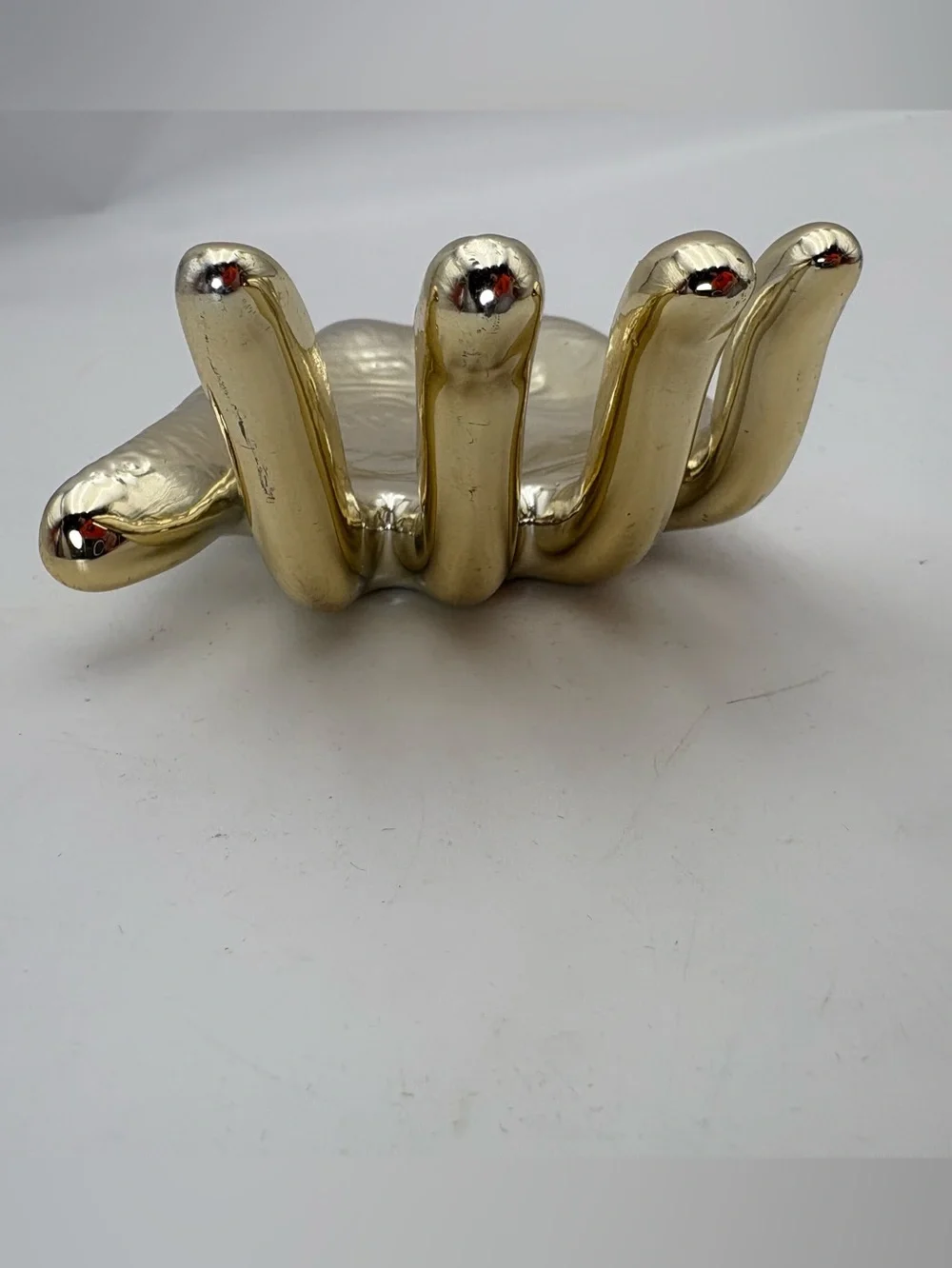 Decorative Ceramic Hand Trinket/Ring Dish - Shiny Gold